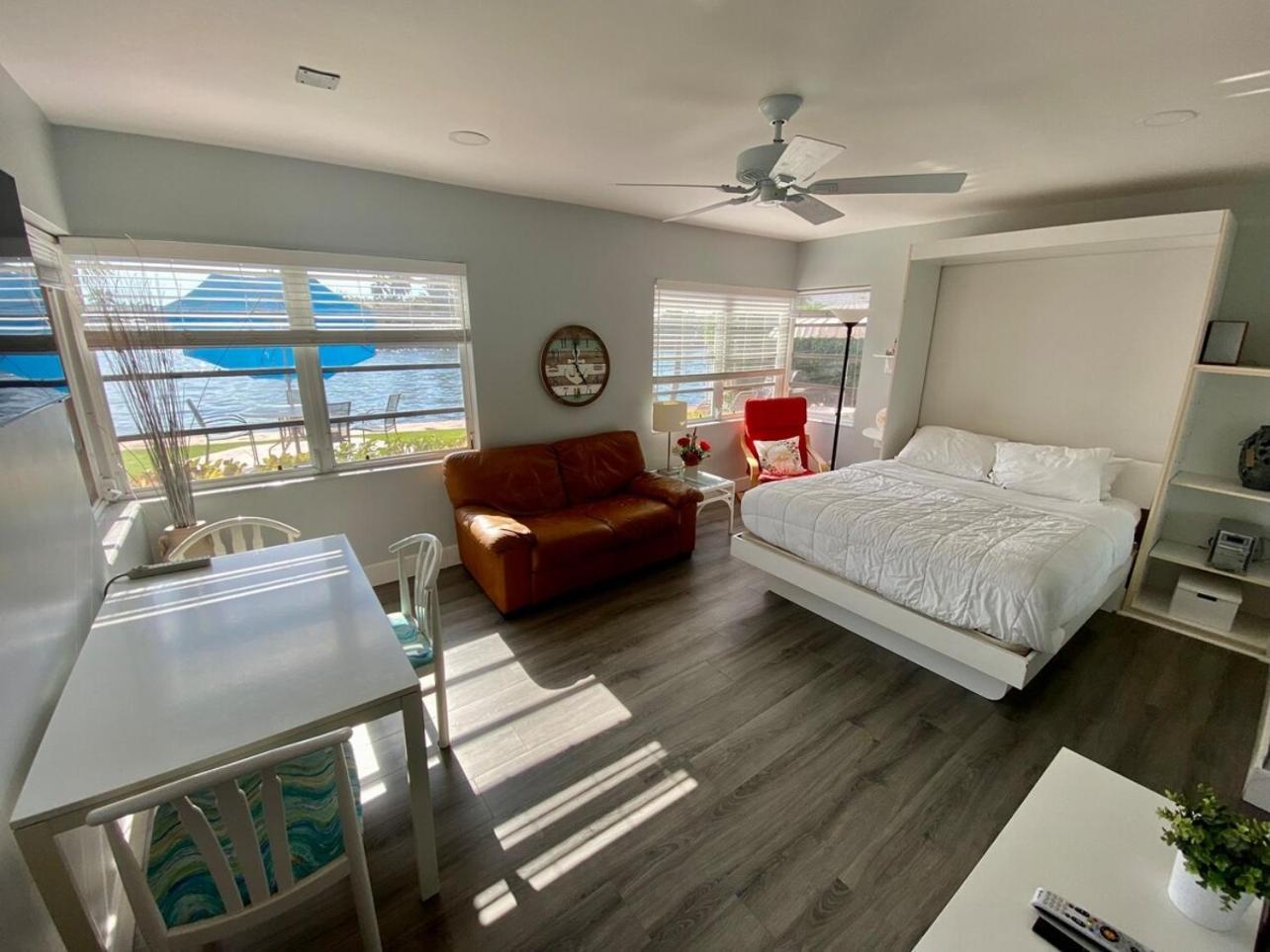 Studio Intracoastal Views! 5 Min Walk To The Beach Villa Pompano Beach Dış mekan fotoğraf